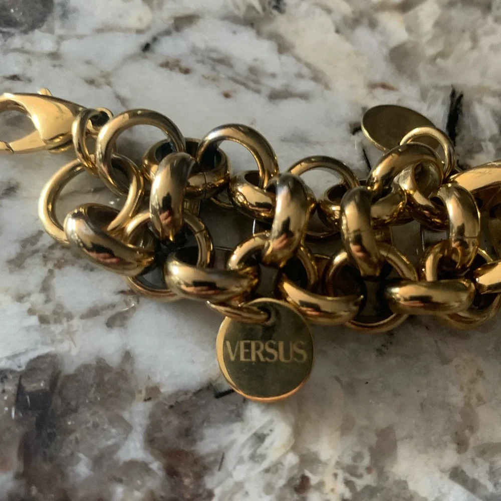Vintage VERSACE VERSUS Gold Plated Stainless Steel Watch
